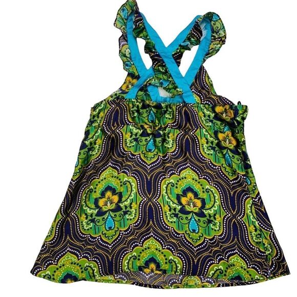 Postella Green Ruffle Sleeve Peacock Tank - Large - Picture 10 of 16